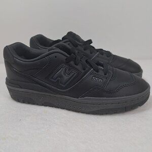 New Balance 550 Men's Size 7 US Low‎ Triple Black (GS) GSB550BB Shoes Sneakers
